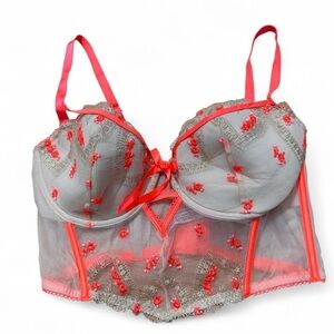 Victoria's Secret Neon Pink Dream Angels Bralette/Corset